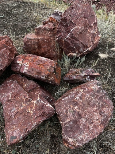 Ландшафтные глыбы красно-фиолетовые 200-1000 килограмм купить в Красноярск
