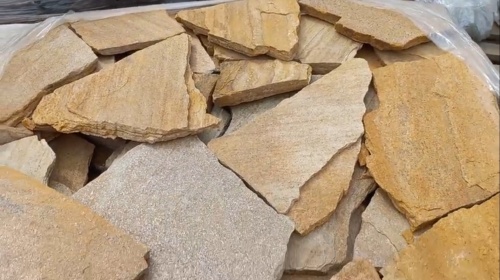 Плитняк златолит жёлтый для цоколя купить в Красноярск