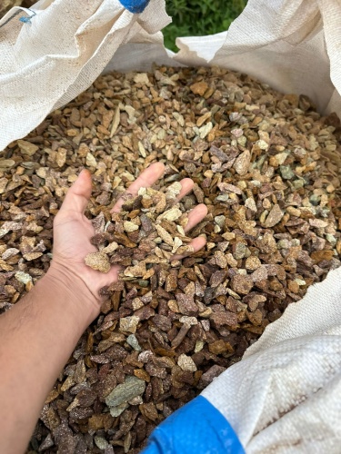 Златолит персиковый декоративная каменная крошка купить в Красноярск