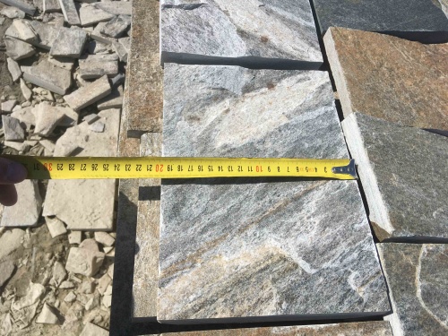 Плитка пилёная златолит Уральский для цоколя, отмостки купить в Красноярск